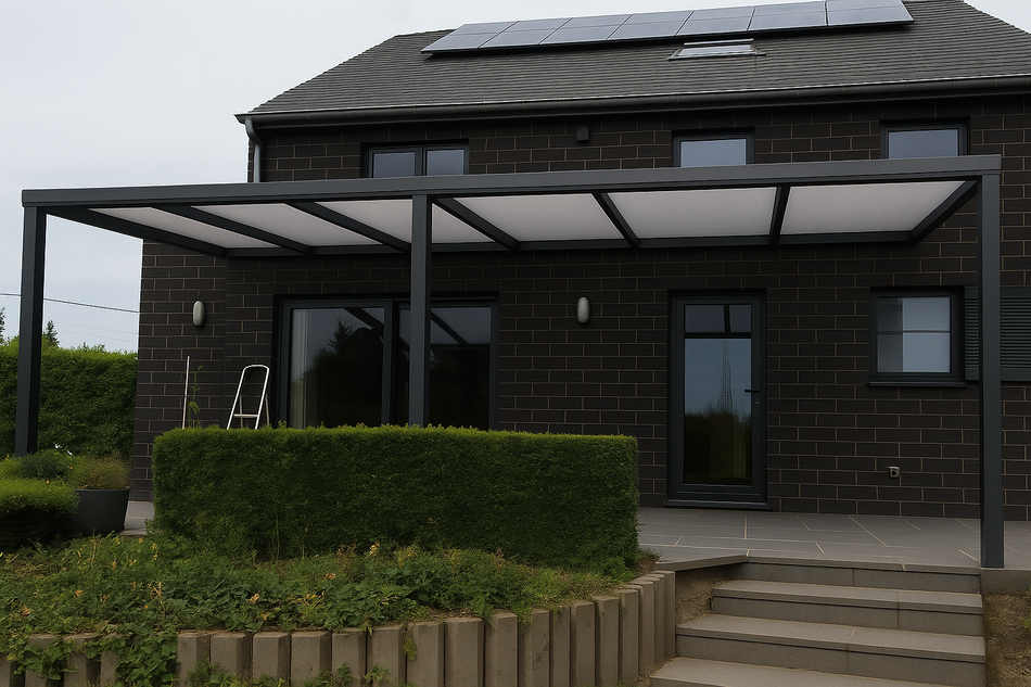 Terrassenüberdachung 1000 cm x 350 cm Polycarbonat