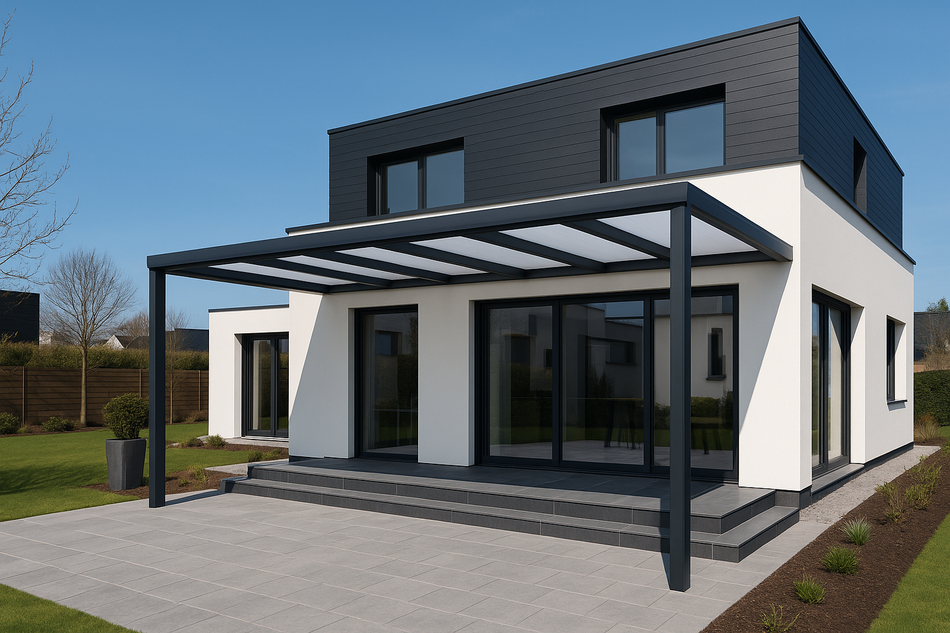 Terrassenüberdachung 1000 cm x 300 cm Polycarbonat
