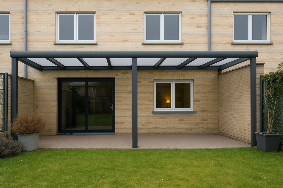 Terrassenüberdachung 1050 cm x 250 cm VSG GLAS