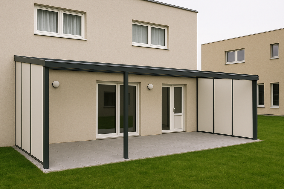 Terrassenüberdachung 1050 cm x 300 cm Polycarbonat