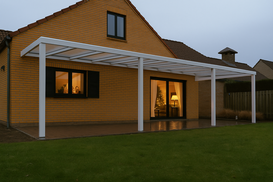 Terrassenüberdachung 1000 cm x 500 cm Polycarbonat