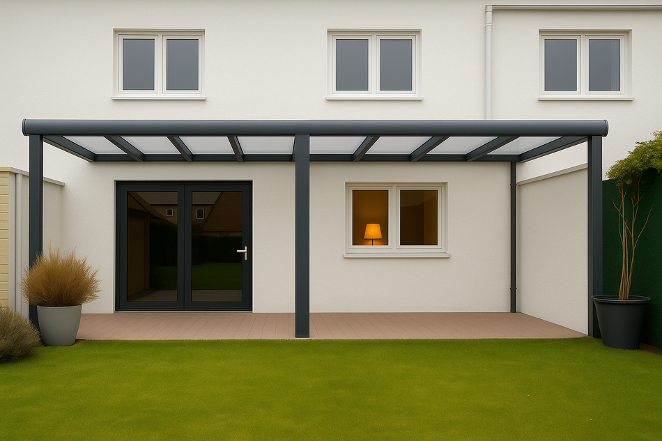 Terrassenüberdachung 1100 cm x 250 cm VSG GLAS