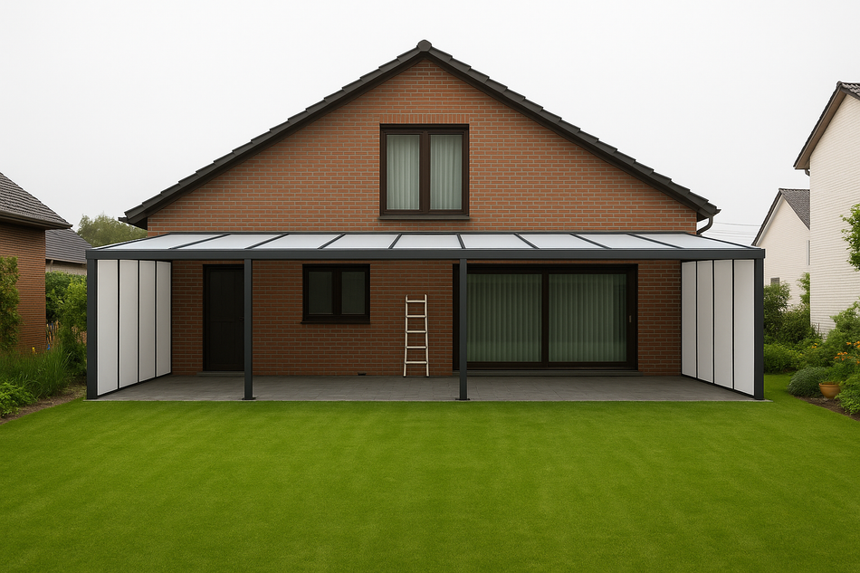 Terrassenüberdachung 1150 cm x 350 cm VSG GLAS