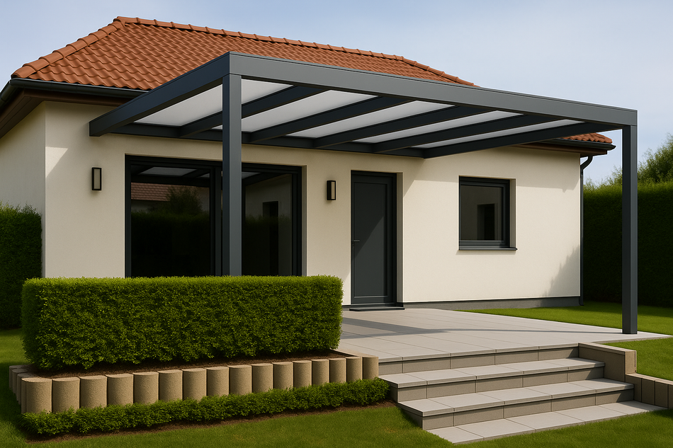 Terrassenüberdachung 650 cm x 350 cm