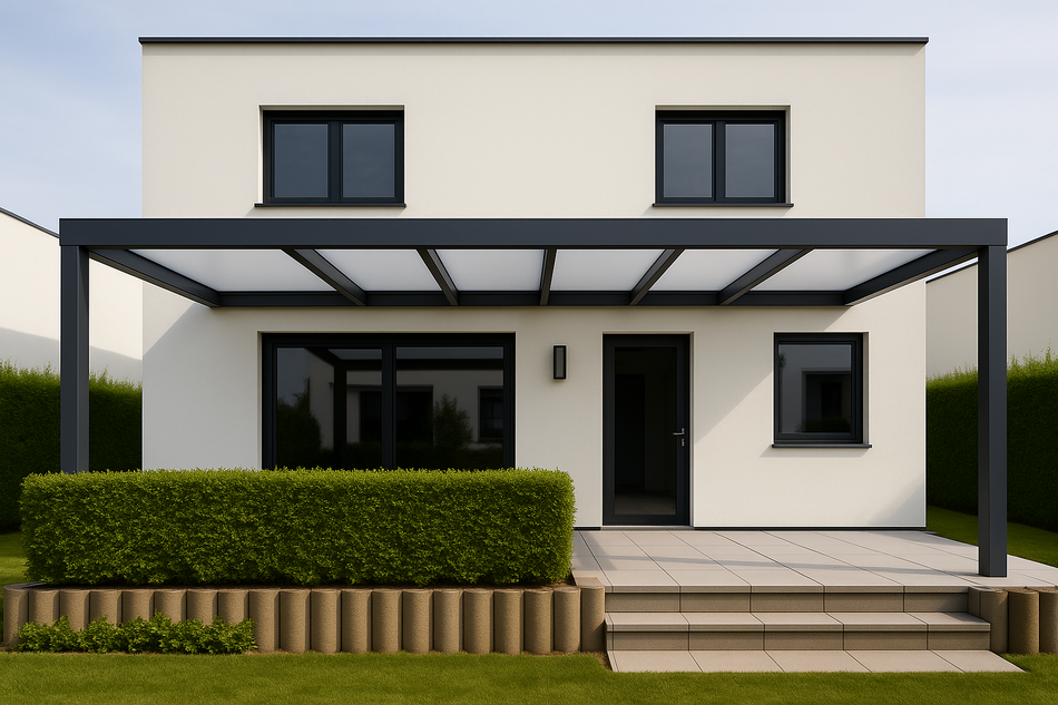 Terrassenüberdachung 650 cm x 500 cm Polycarbonat