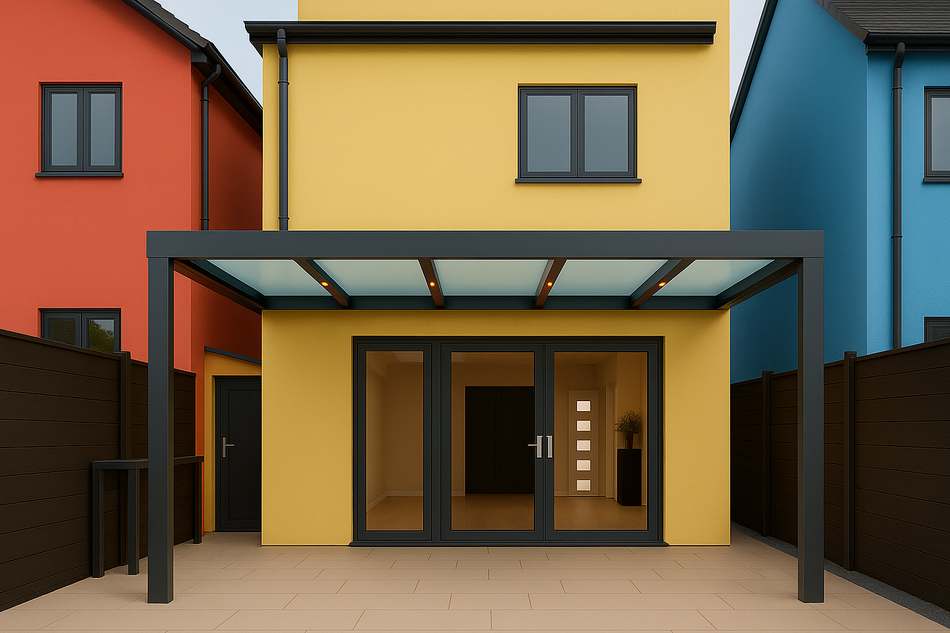 Terrassenüberdachung 850 cm x 350 cm