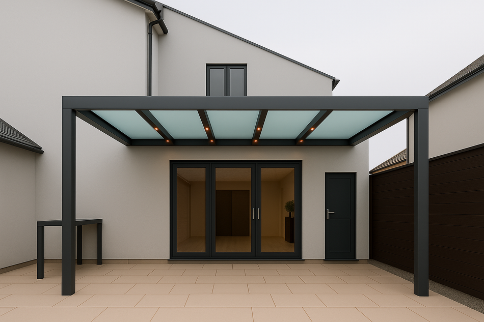 Terrassenüberdachung 900 cm x 250 cm