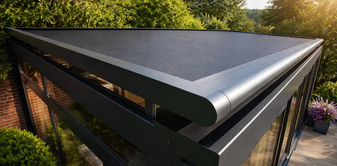Terrassenüberdachung 550 cm x 400 cm VSG GLAS